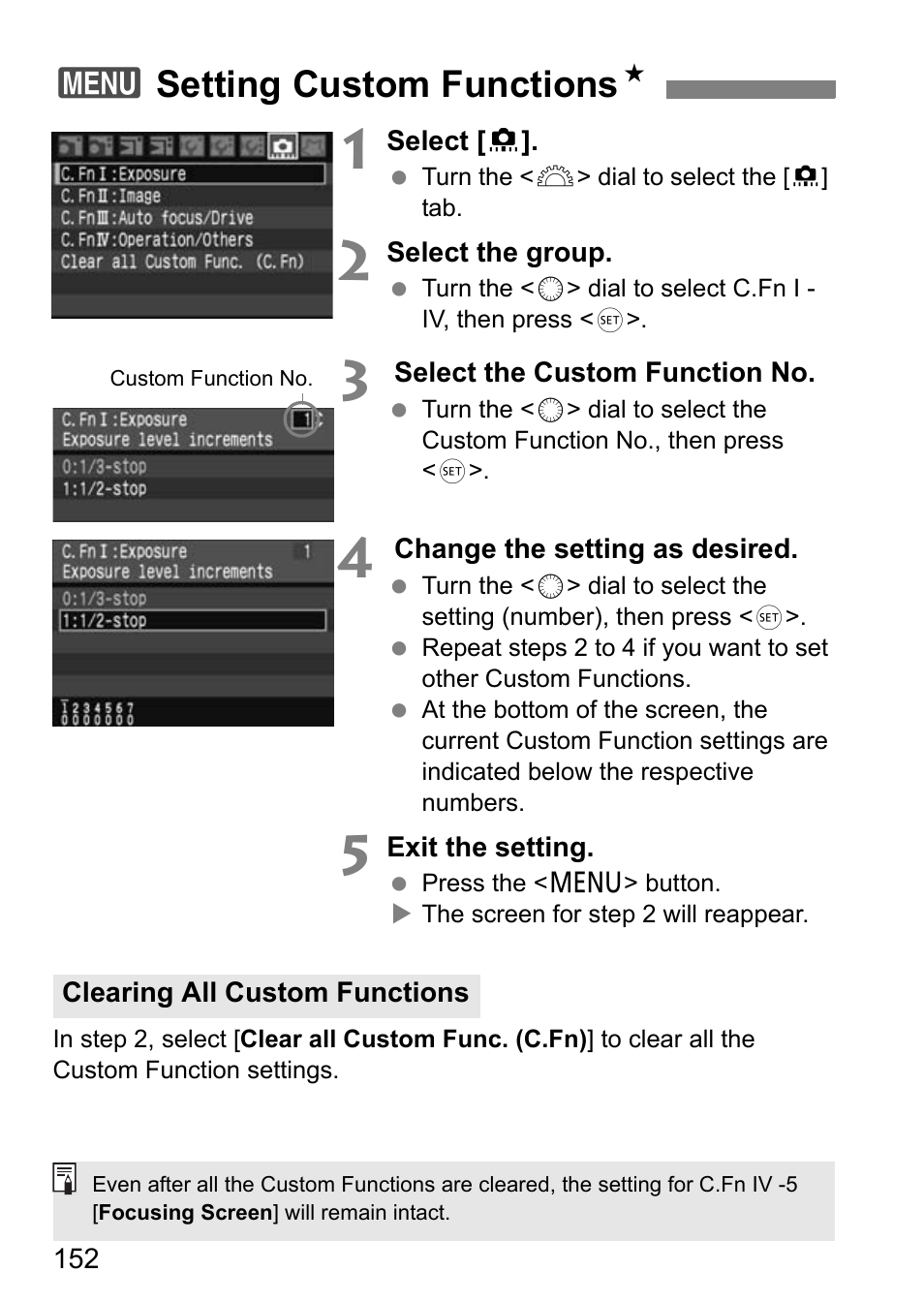 3setting custom functions n | Canon EOS 40D User Manual | Page 152 / 196