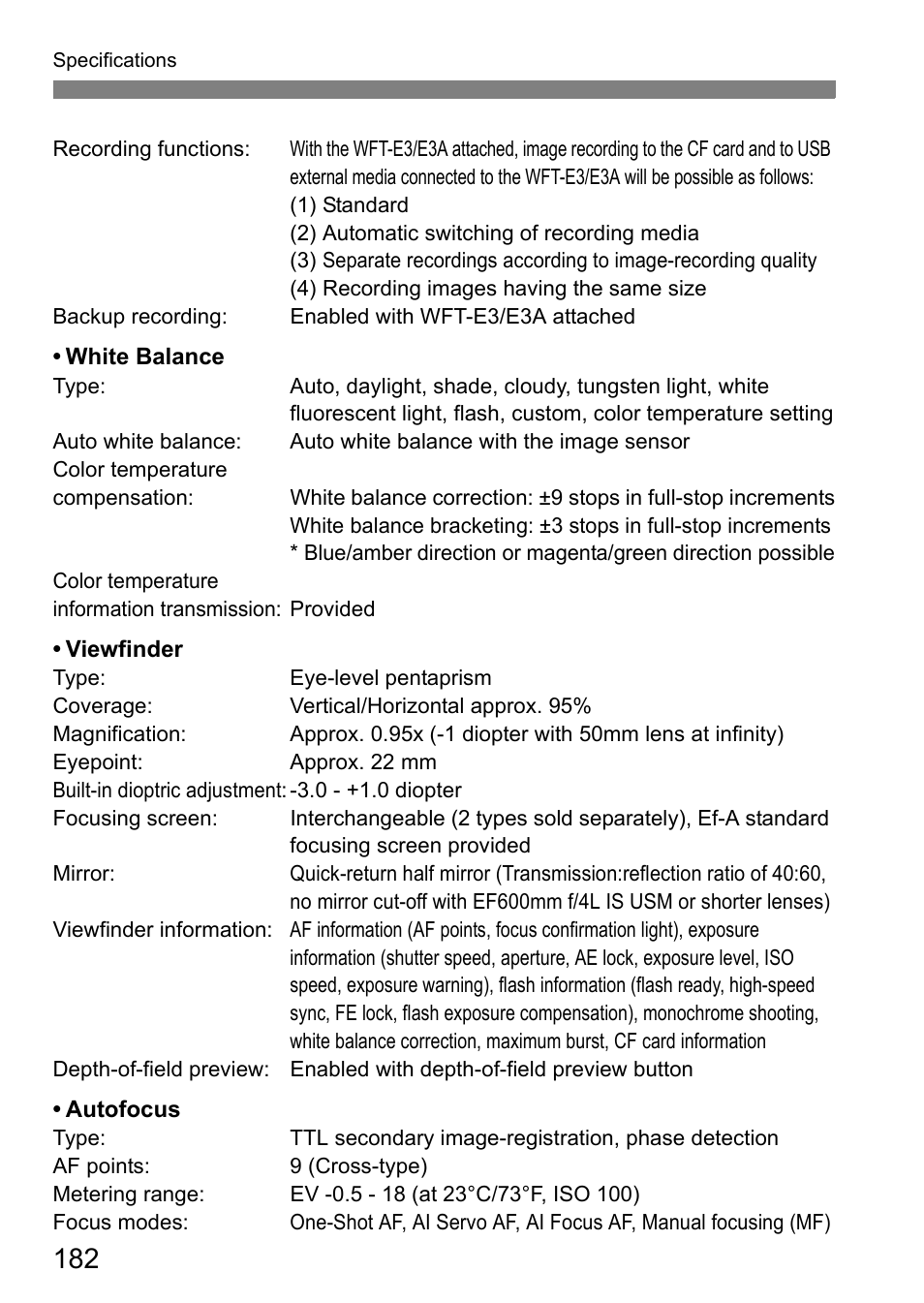 Canon EOS 40D User Manual | Page 182 / 196