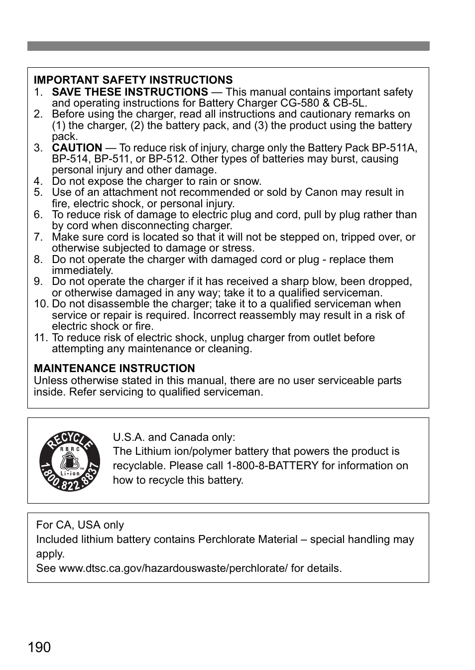 Canon EOS 40D User Manual | Page 190 / 196