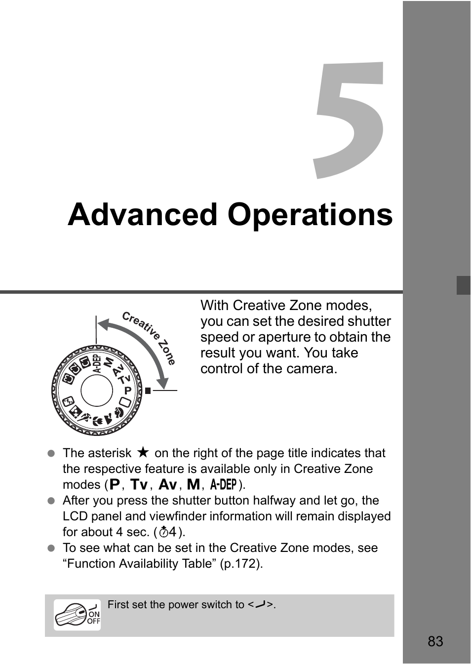 Advanced operations | Canon EOS 40D User Manual | Page 83 / 196