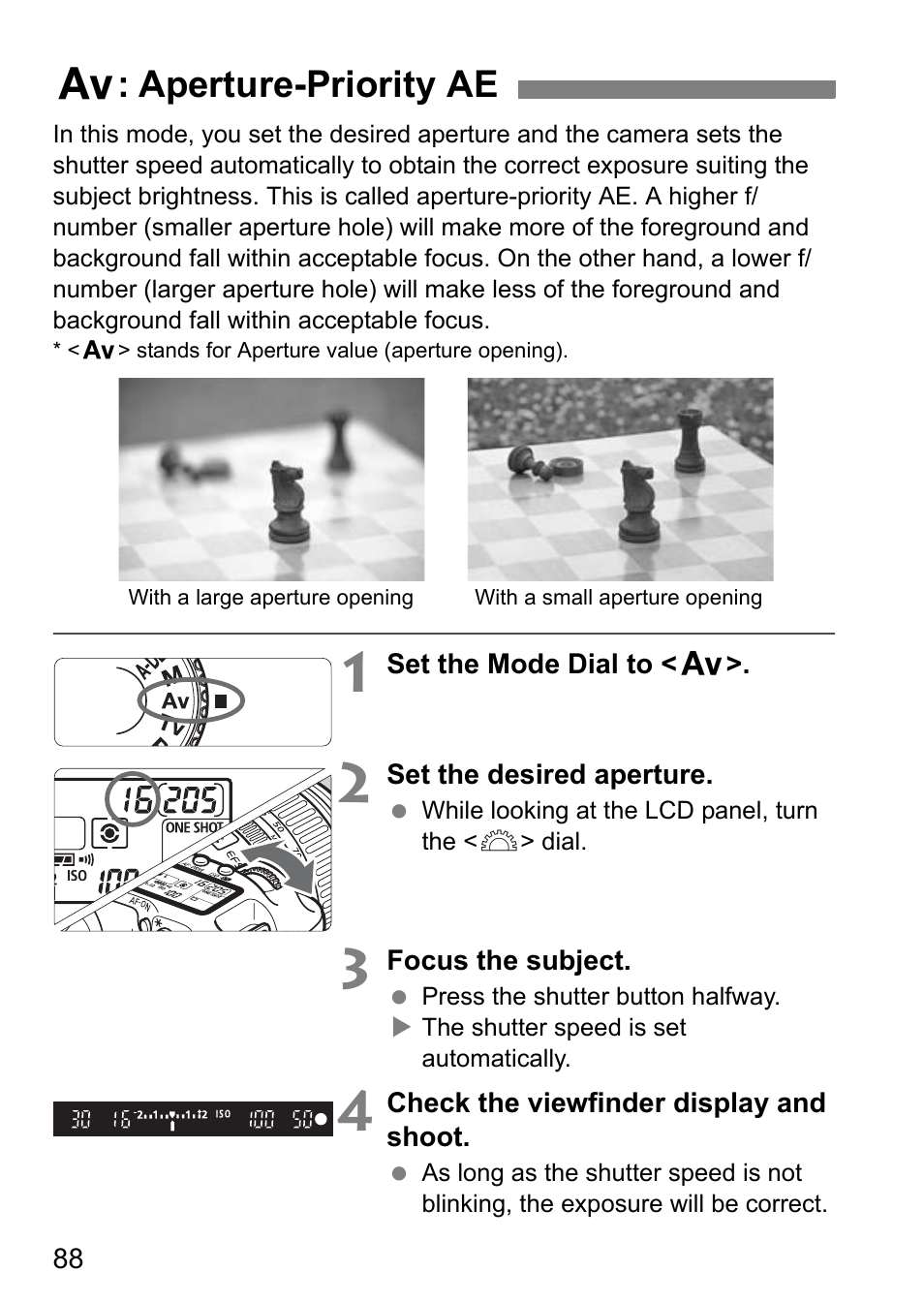 F: aperture-priority ae | Canon EOS 40D User Manual | Page 88 / 196