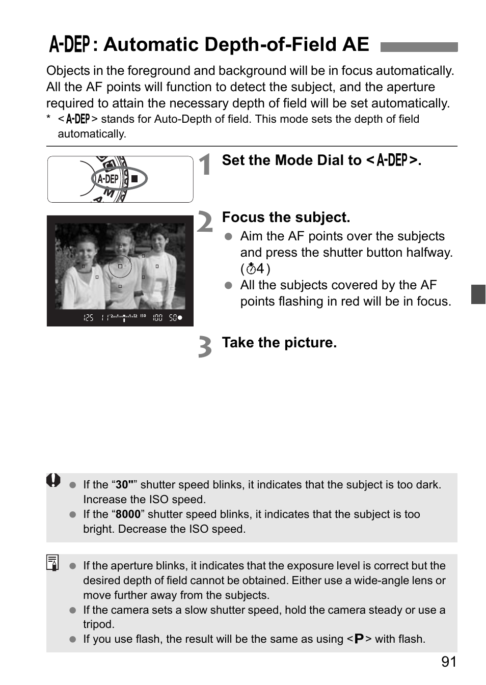 Automatic depth-of-field ae | Canon EOS 40D User Manual | Page 91 / 196