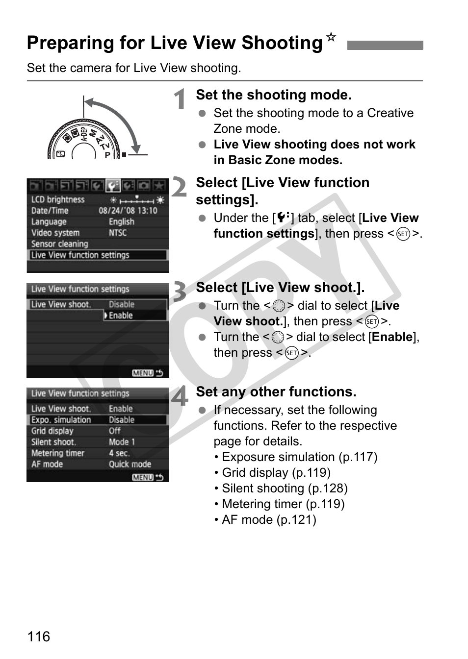 Cop y | Canon EOS 50D User Manual | Page 116 / 228