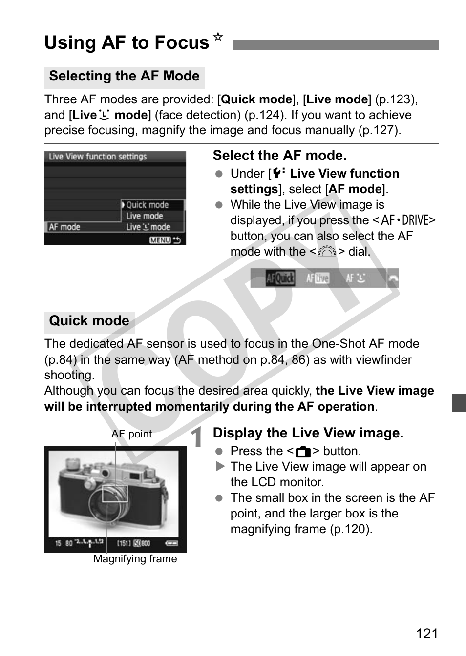 Cop y | Canon EOS 50D User Manual | Page 121 / 228