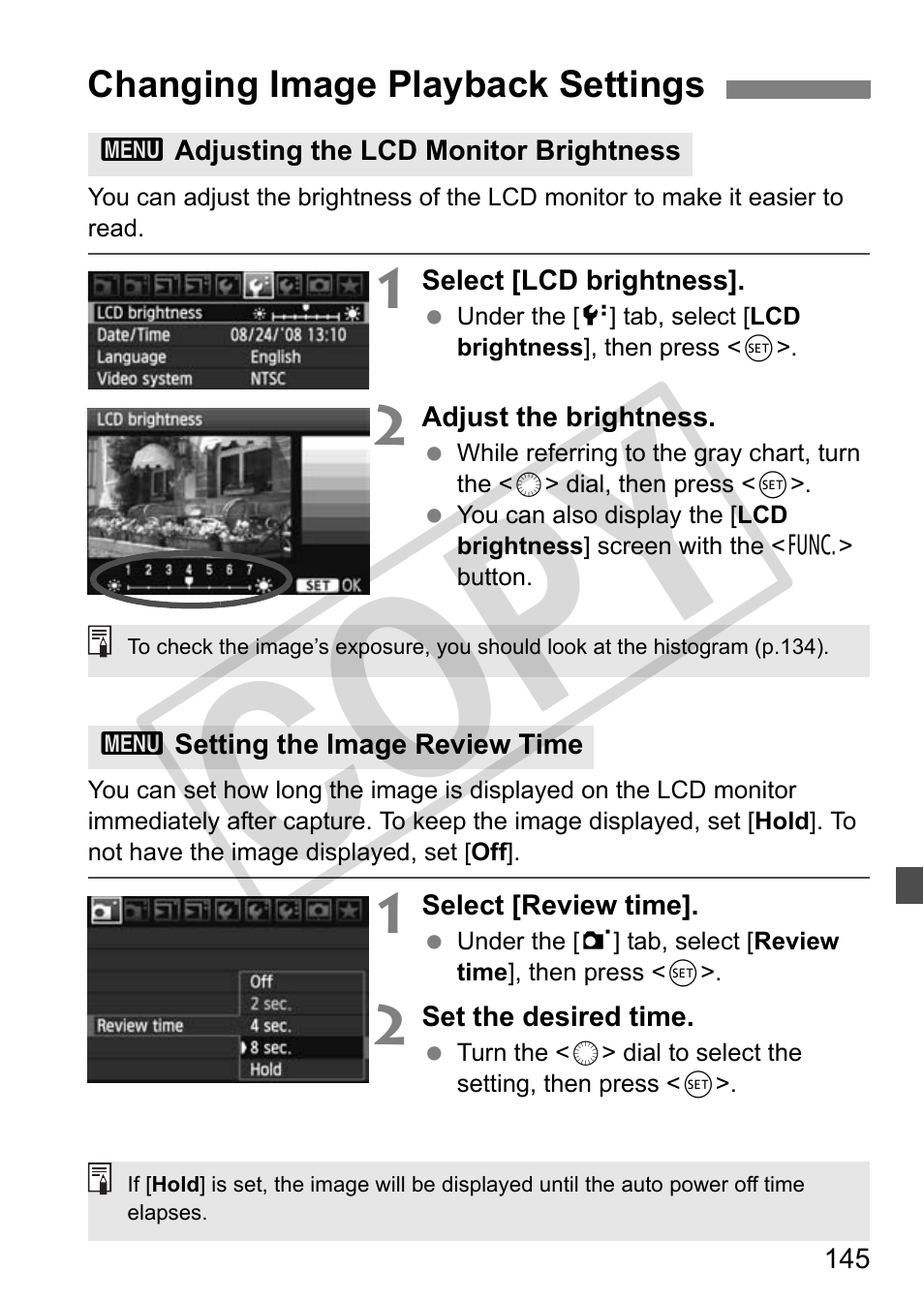 Cop y | Canon EOS 50D User Manual | Page 145 / 228