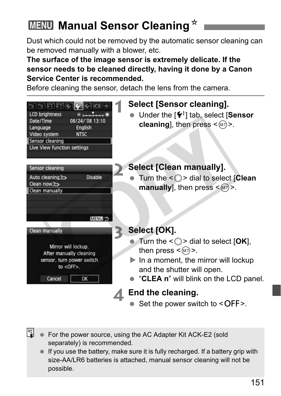 Cop y | Canon EOS 50D User Manual | Page 151 / 228