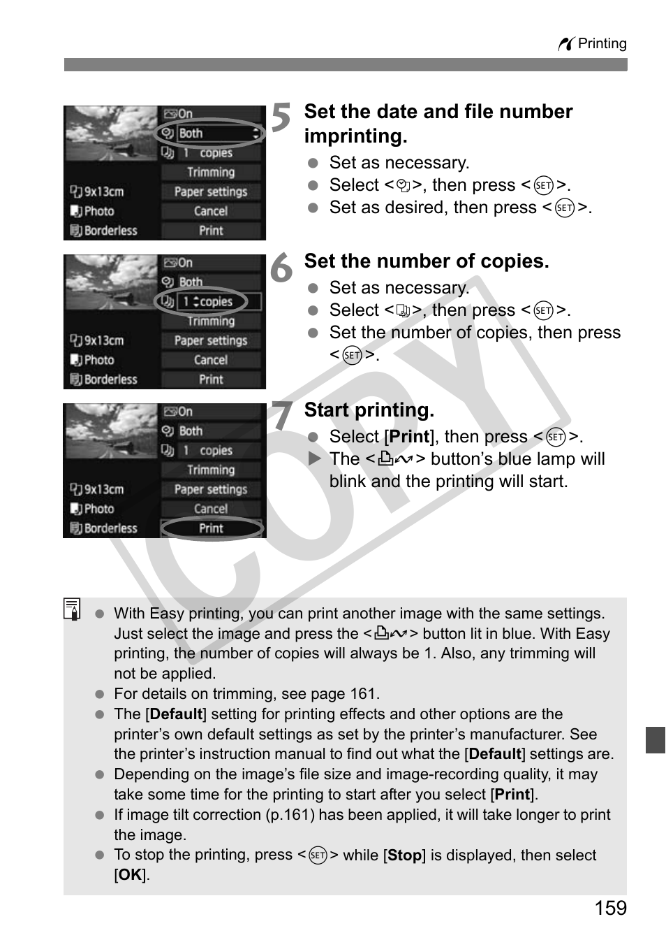 Cop y | Canon EOS 50D User Manual | Page 159 / 228