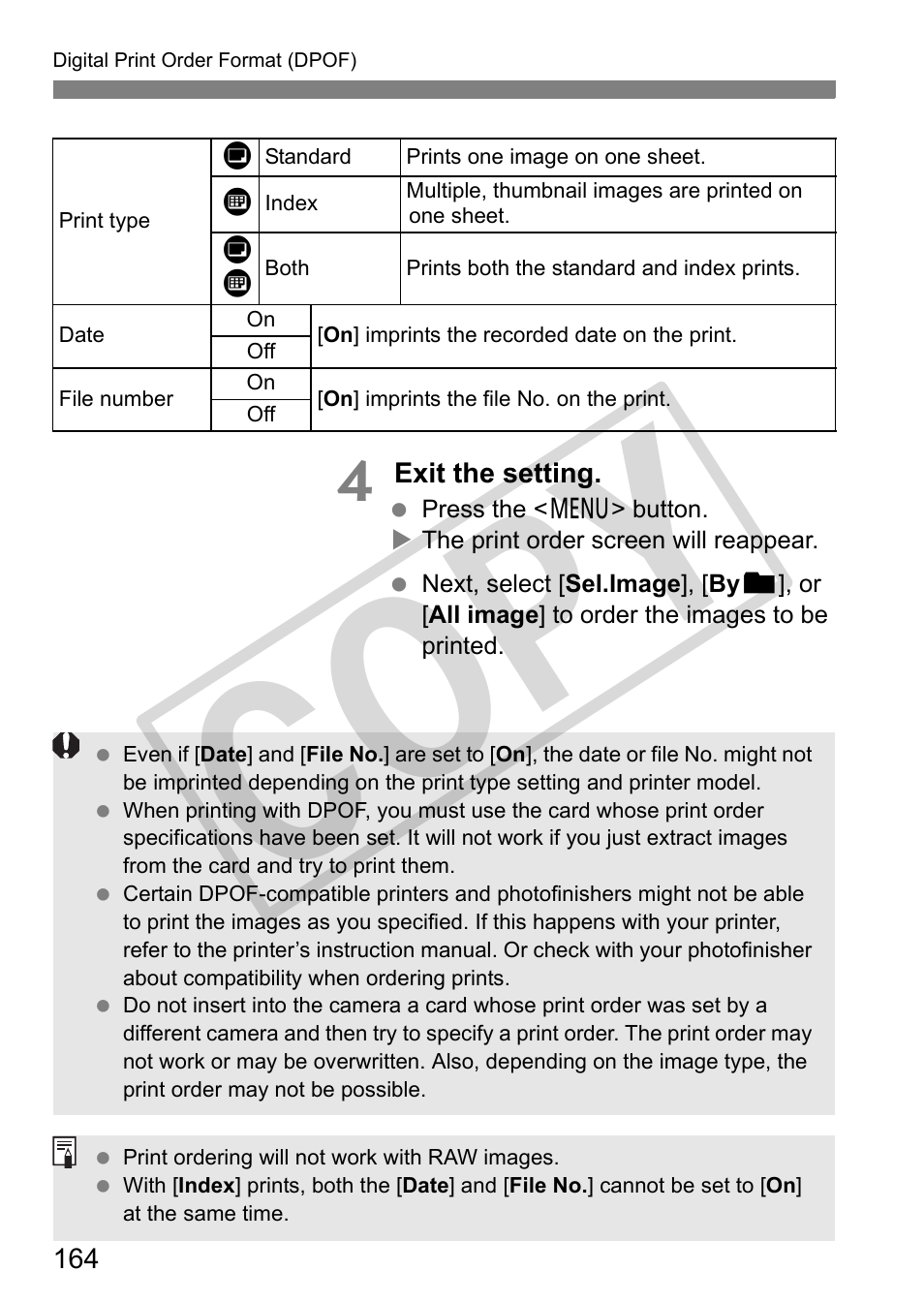 Cop y | Canon EOS 50D User Manual | Page 164 / 228