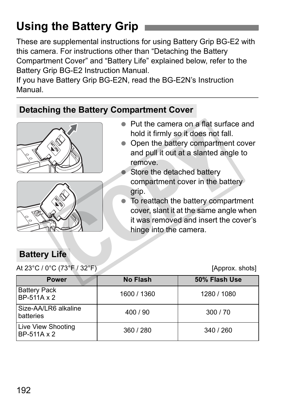 Cop y | Canon EOS 50D User Manual | Page 192 / 228