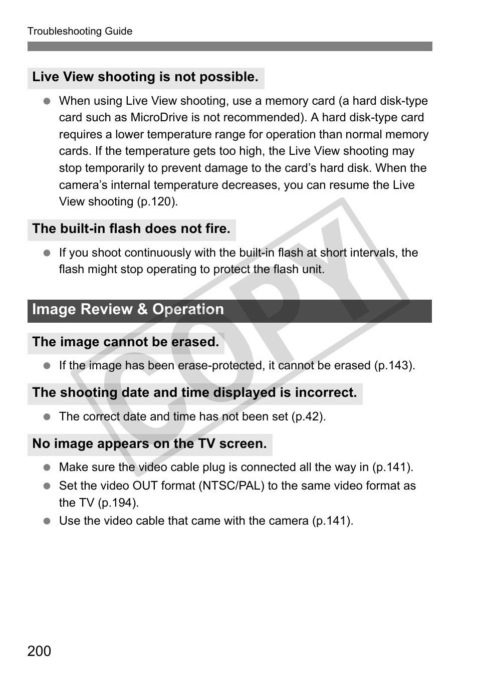 Cop y | Canon EOS 50D User Manual | Page 200 / 228