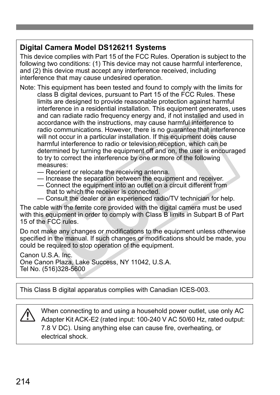 Cop y | Canon EOS 50D User Manual | Page 214 / 228