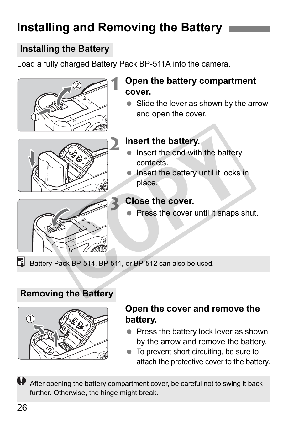 Cop y | Canon EOS 50D User Manual | Page 26 / 228