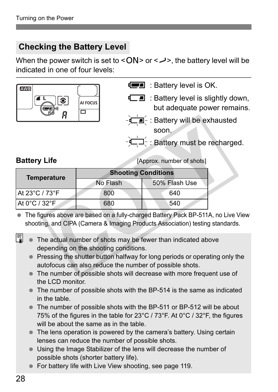 Cop y | Canon EOS 50D User Manual | Page 28 / 228