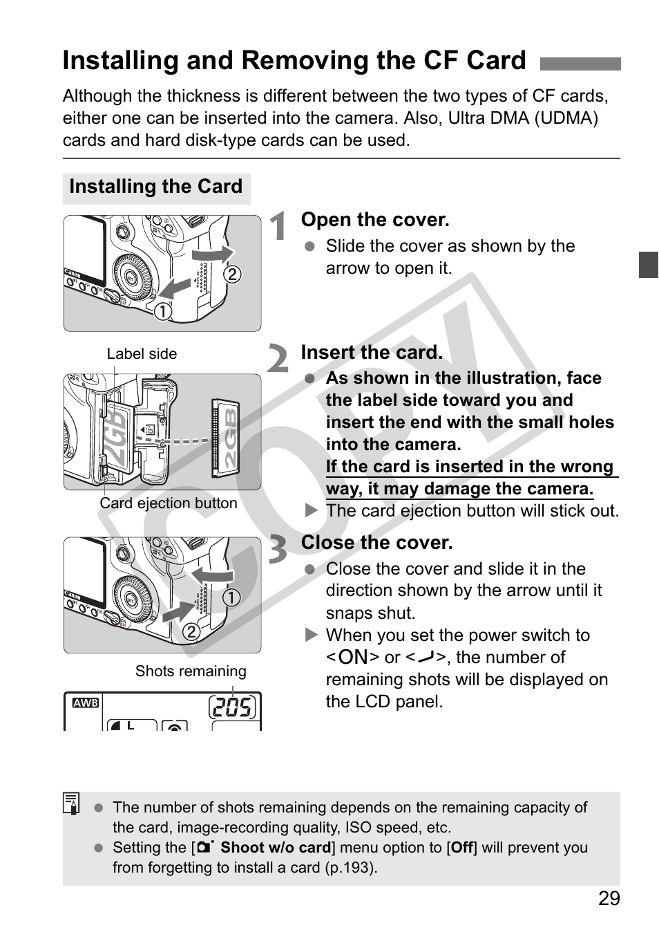 Cop y | Canon EOS 50D User Manual | Page 29 / 228