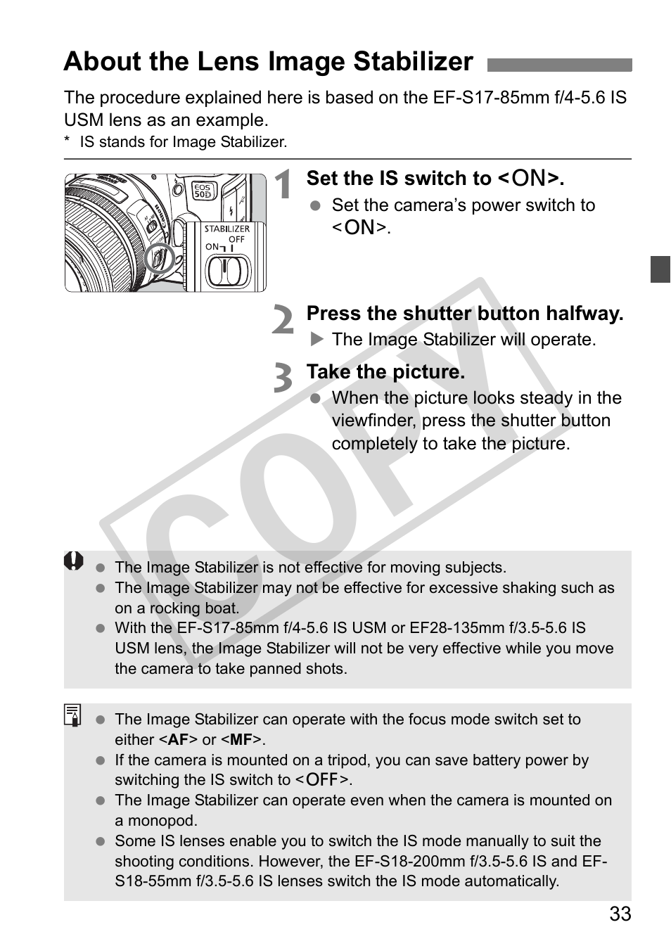 Cop y | Canon EOS 50D User Manual | Page 33 / 228