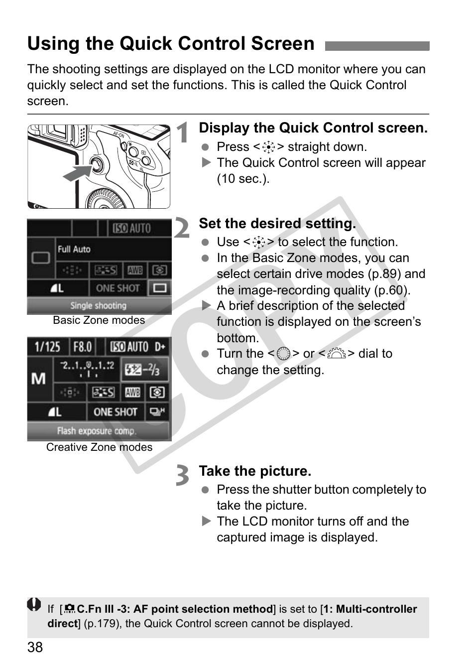 Cop y | Canon EOS 50D User Manual | Page 38 / 228