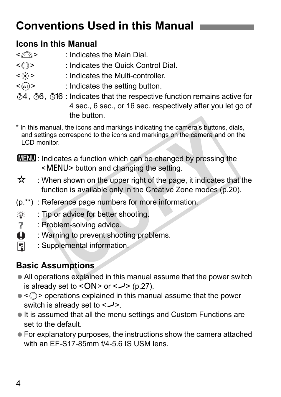 Cop y | Canon EOS 50D User Manual | Page 4 / 228