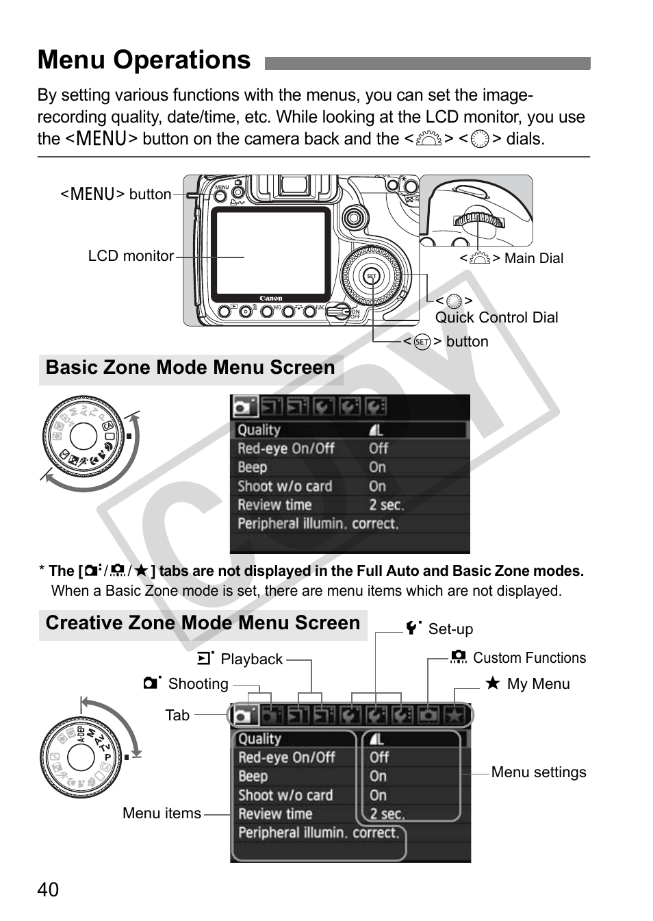 Cop y | Canon EOS 50D User Manual | Page 40 / 228