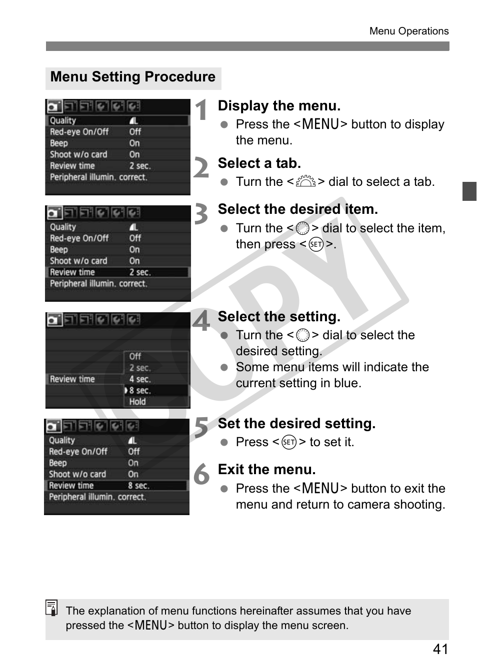 Cop y | Canon EOS 50D User Manual | Page 41 / 228