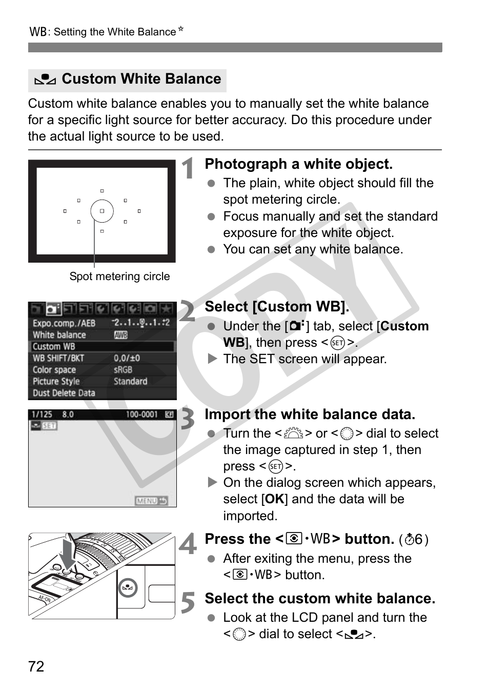 Cop y | Canon EOS 50D User Manual | Page 72 / 228