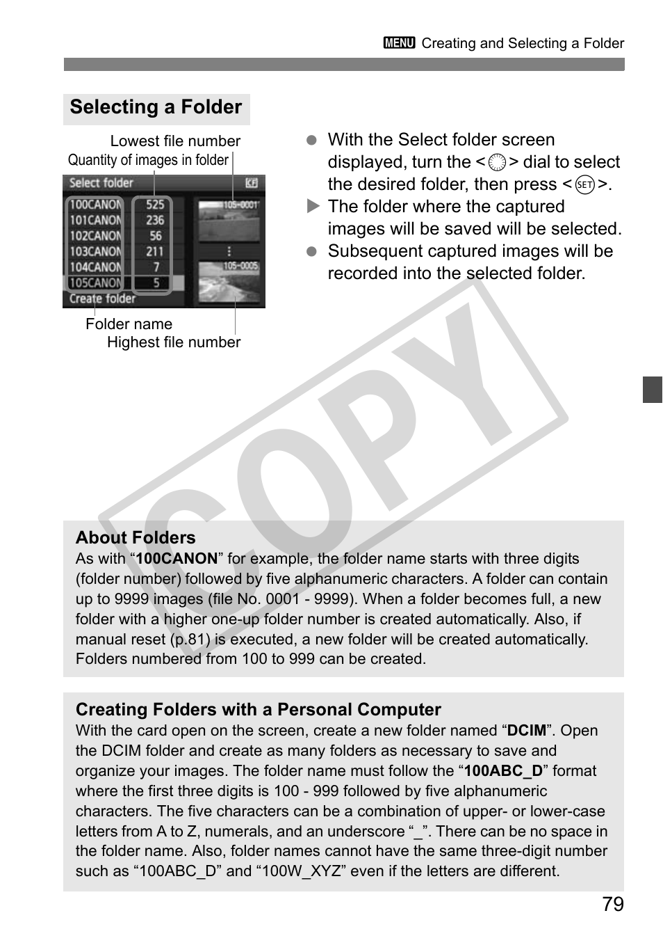 Cop y | Canon EOS 50D User Manual | Page 79 / 228