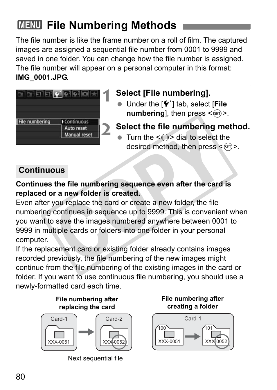 Cop y | Canon EOS 50D User Manual | Page 80 / 228