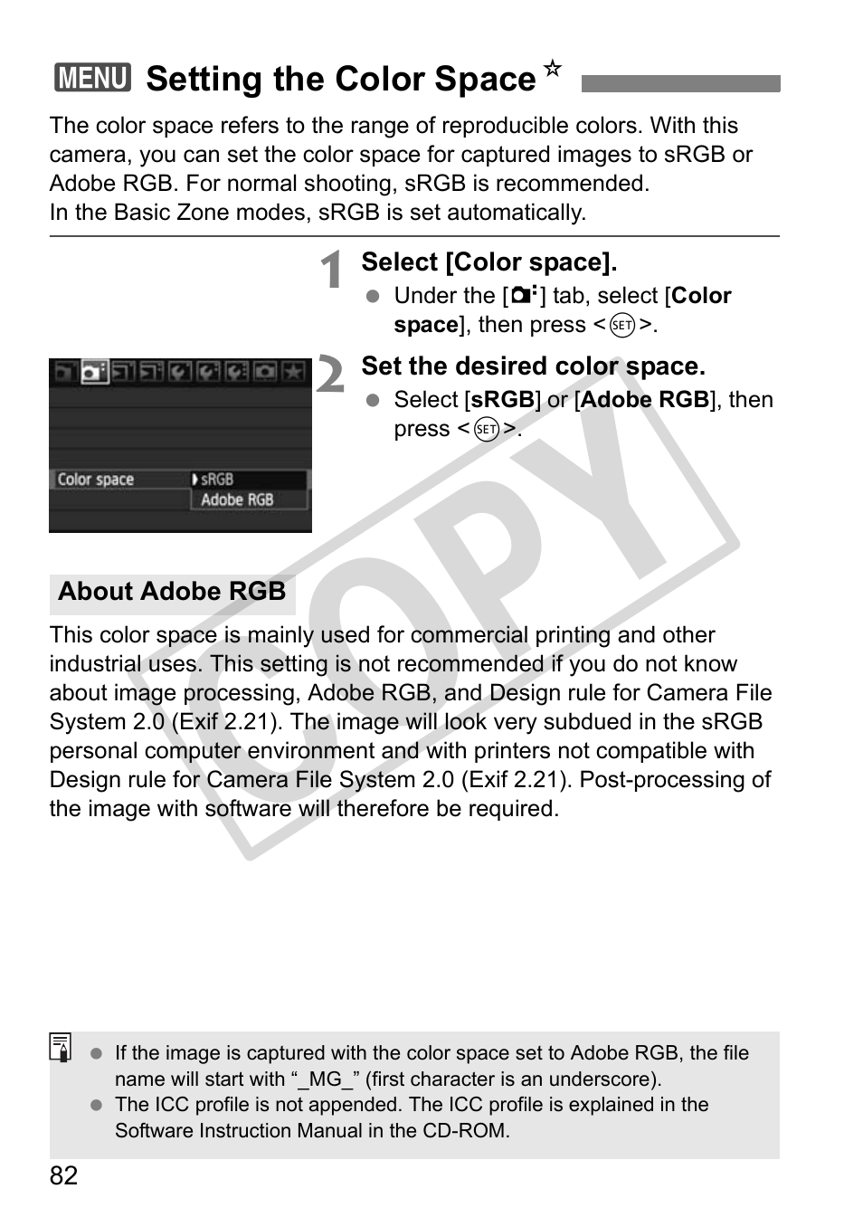 Cop y | Canon EOS 50D User Manual | Page 82 / 228