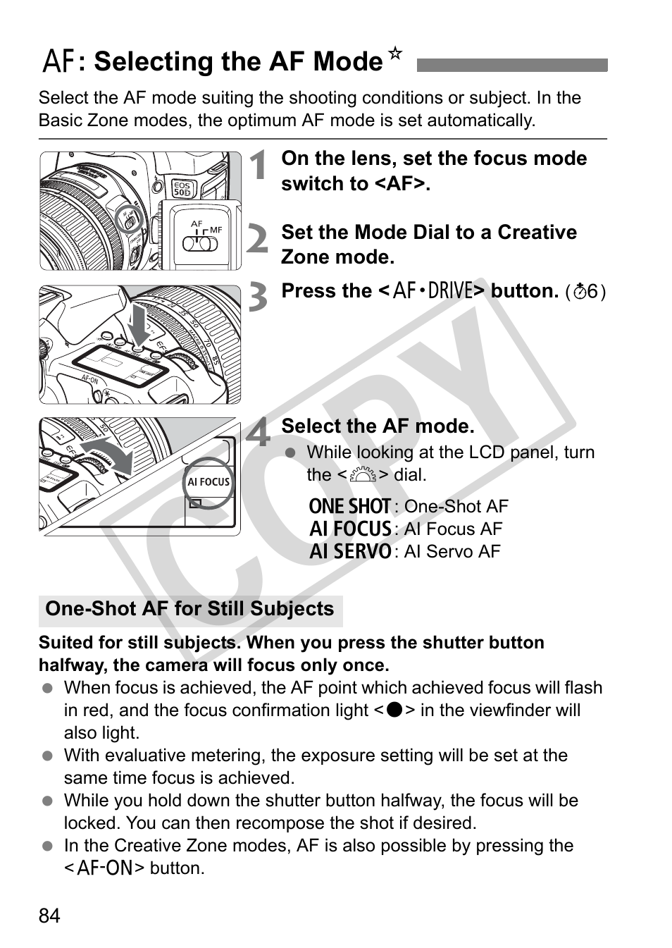 Cop y | Canon EOS 50D User Manual | Page 84 / 228