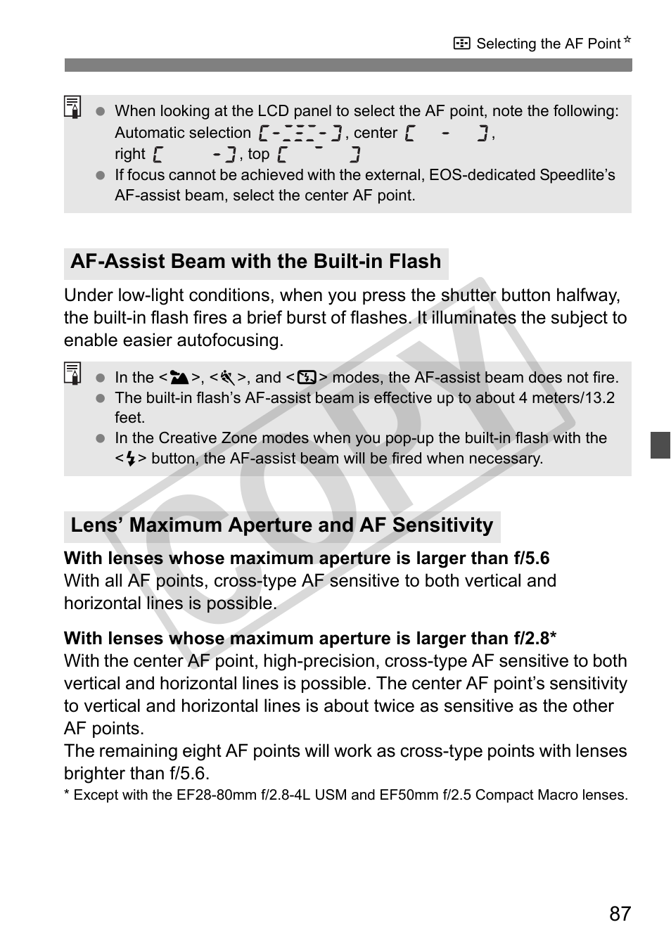 Cop y | Canon EOS 50D User Manual | Page 87 / 228