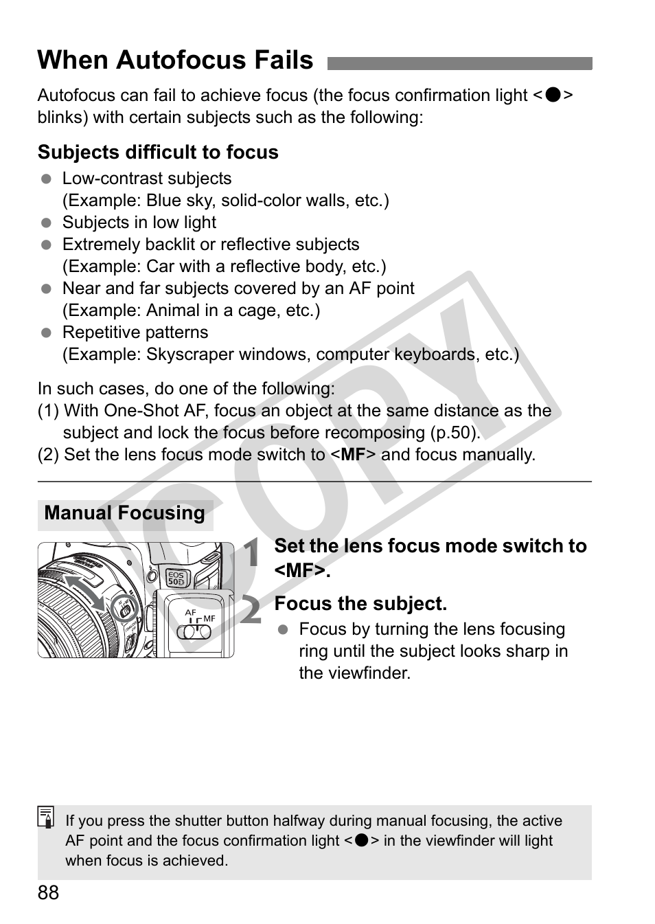 Cop y | Canon EOS 50D User Manual | Page 88 / 228