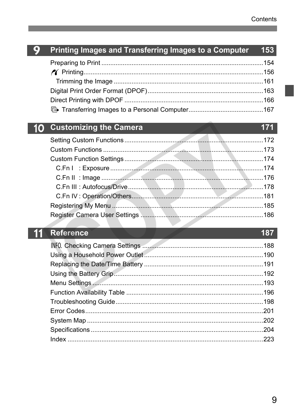 Cop y | Canon EOS 50D User Manual | Page 9 / 228