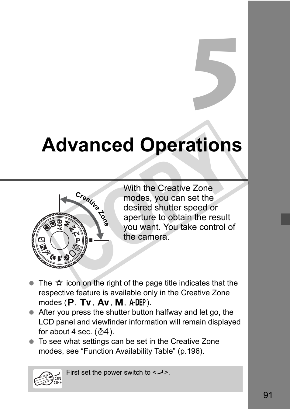 Cop y, Advanced operations | Canon EOS 50D User Manual | Page 91 / 228