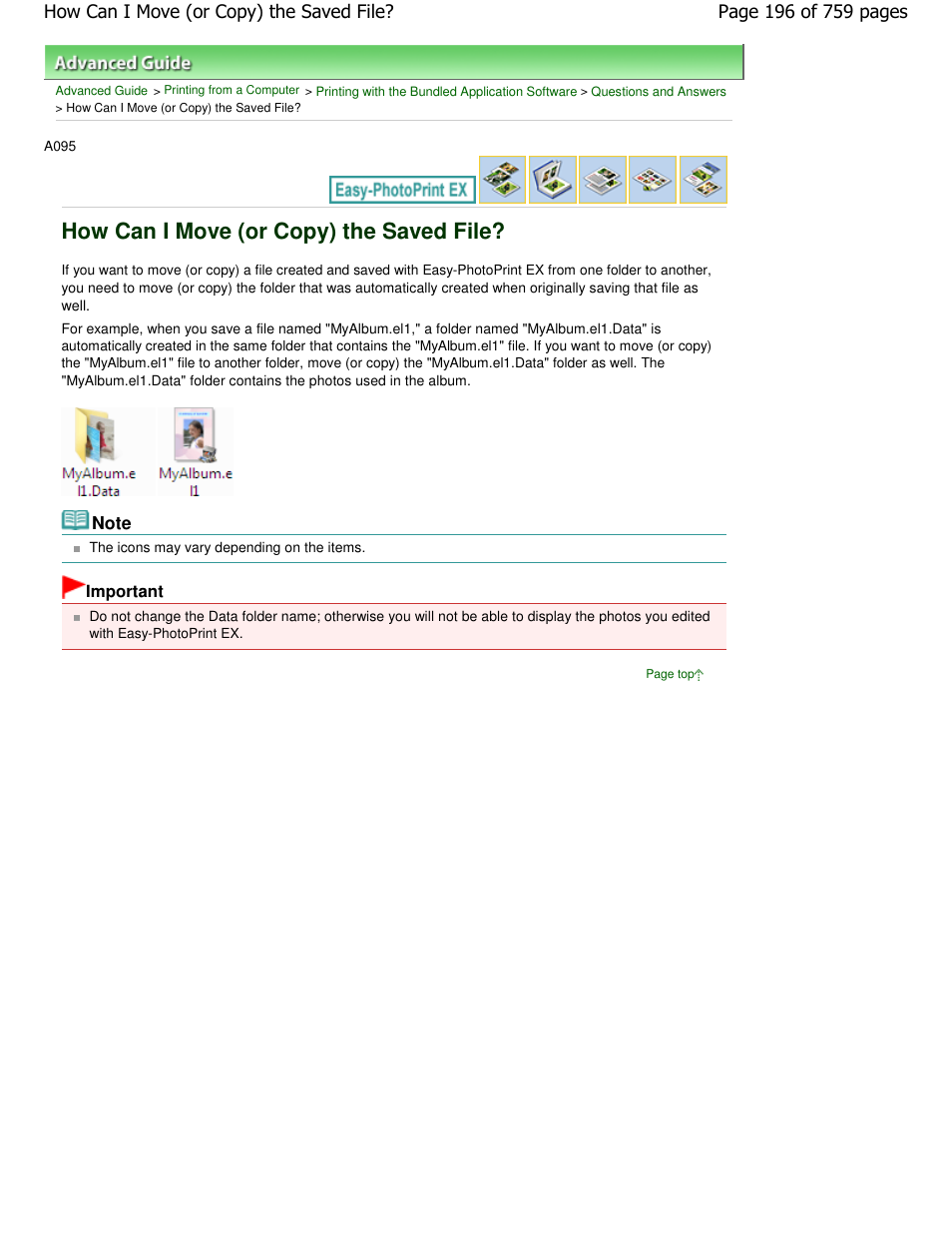 How can i move (or copy) the saved file | Canon mp495 User Manual | Page 196 / 759