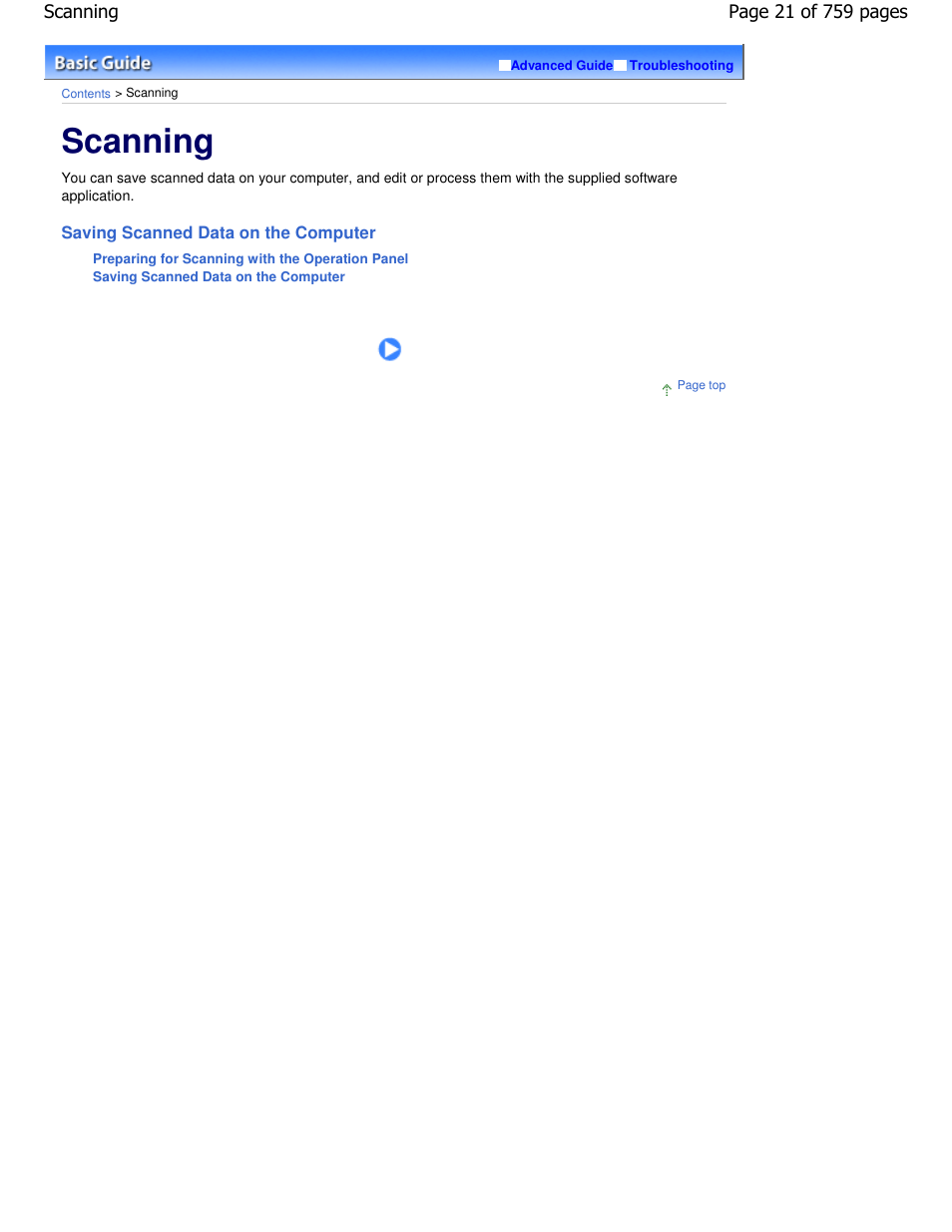 Scanning | Canon mp495 User Manual | Page 21 / 759