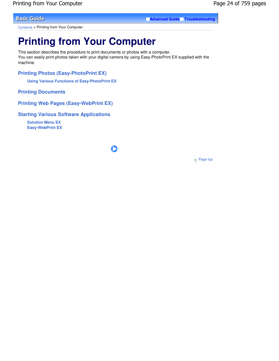 Printing from your computer | Canon mp495 User Manual | Page 24 / 759