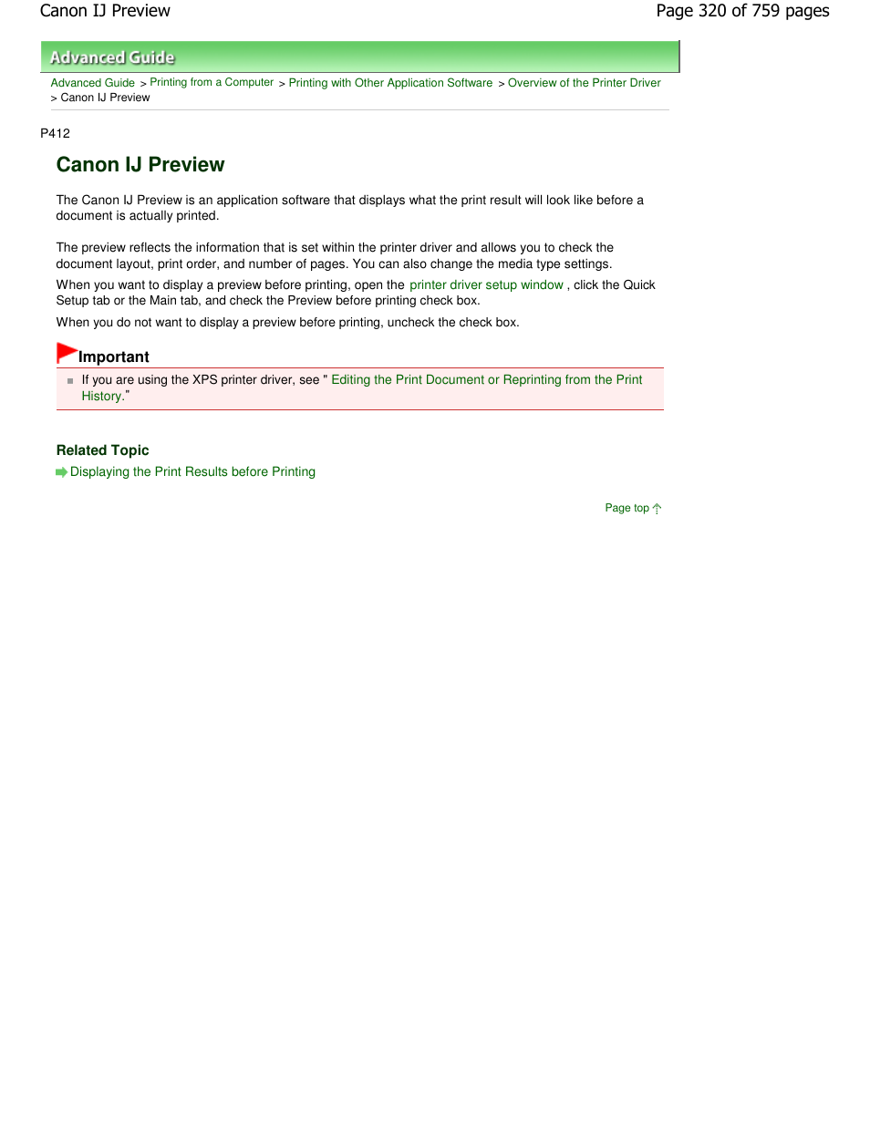 Canon ij preview | Canon mp495 User Manual | Page 320 / 759