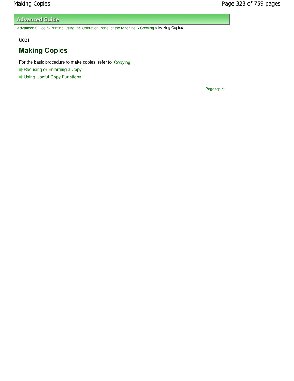 Making copies | Canon mp495 User Manual | Page 323 / 759