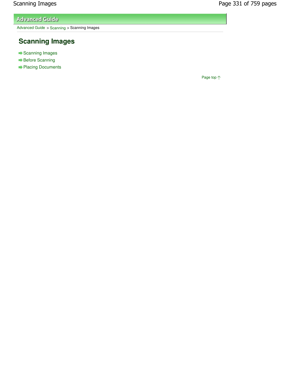 Scanning images | Canon mp495 User Manual | Page 331 / 759