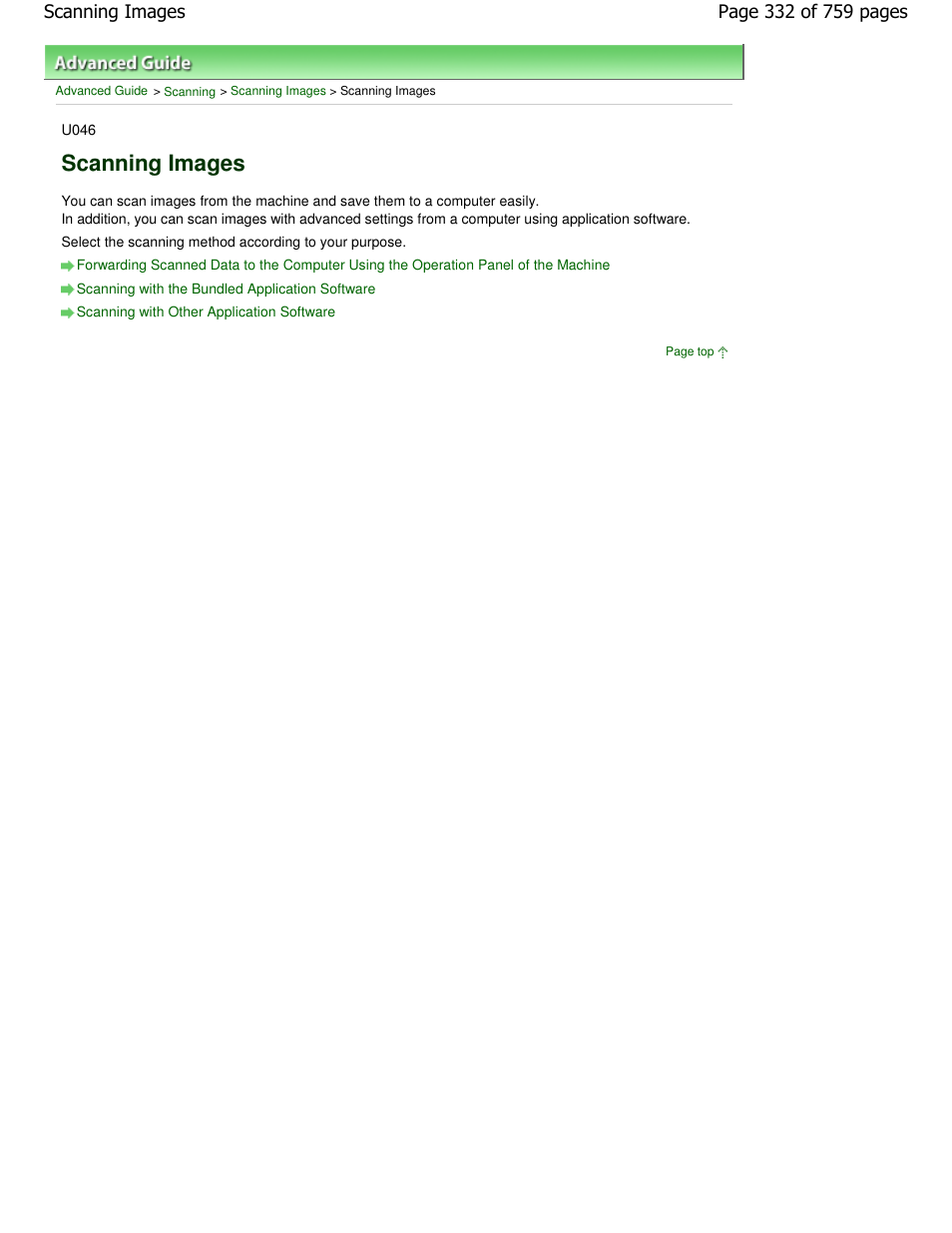 Scanning images | Canon mp495 User Manual | Page 332 / 759