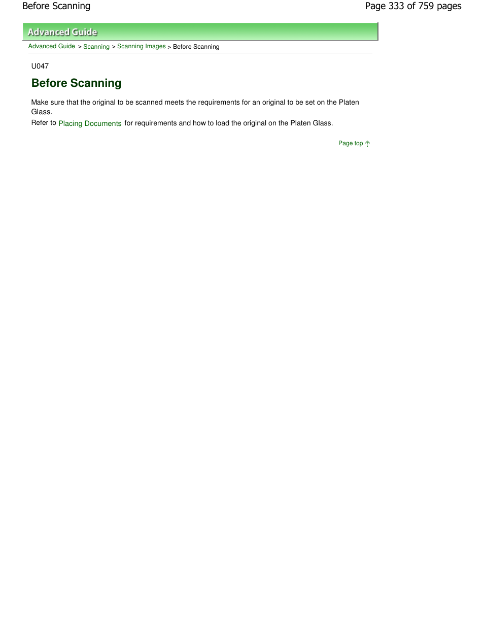 Before scanning | Canon mp495 User Manual | Page 333 / 759