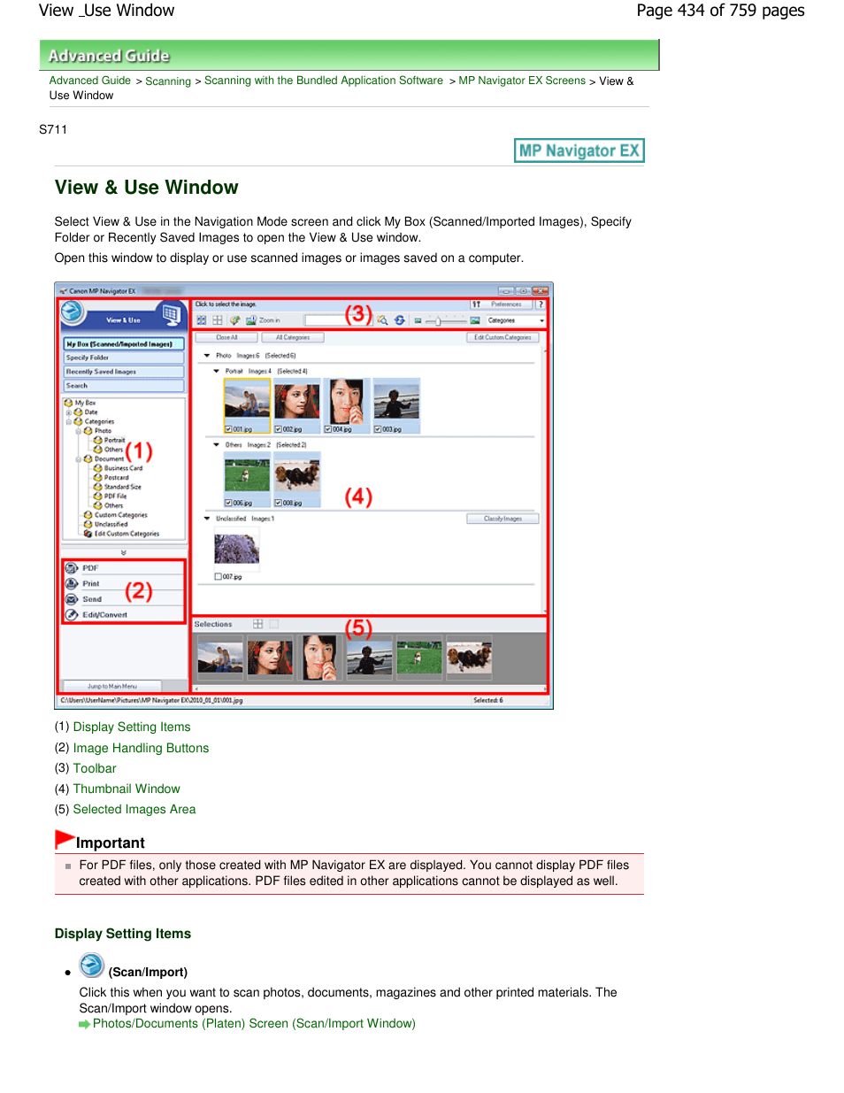View & use window | Canon mp495 User Manual | Page 434 / 759