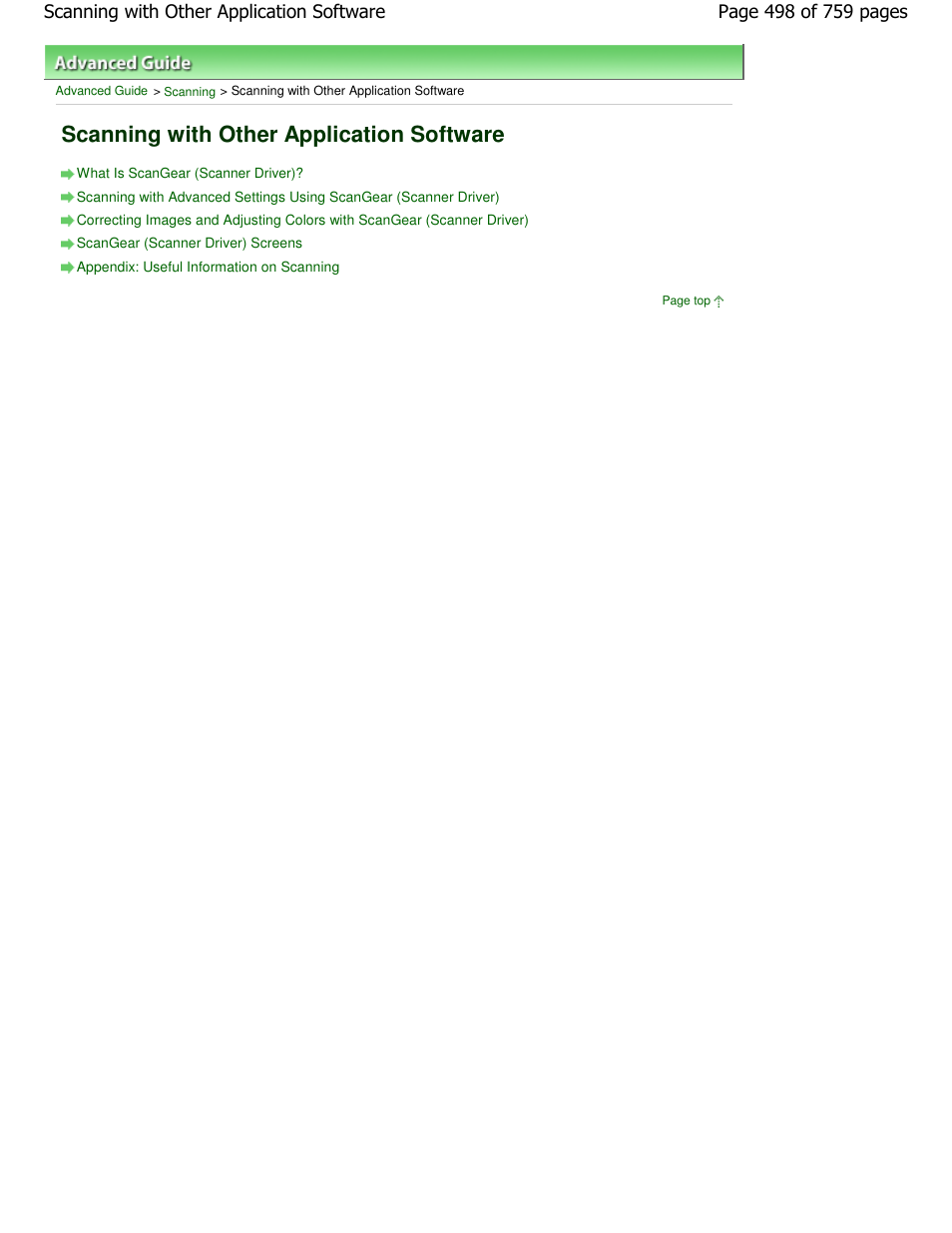 Scanning with other application software | Canon mp495 User Manual | Page 498 / 759