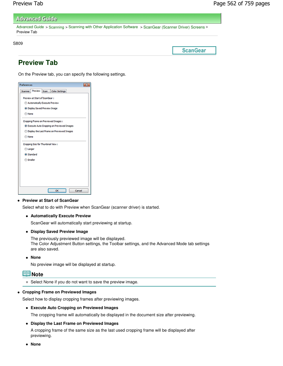 Preview tab | Canon mp495 User Manual | Page 562 / 759