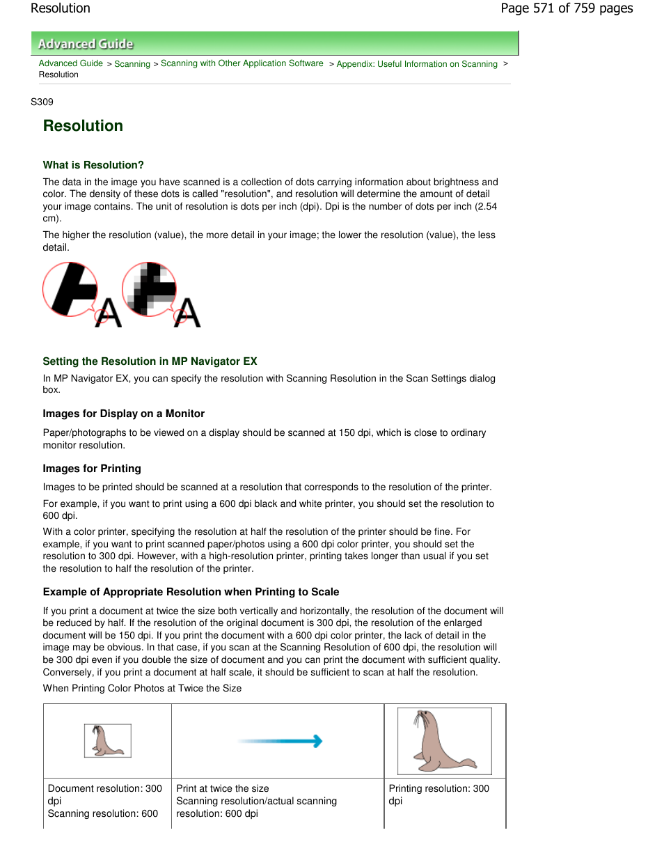 Resolution | Canon mp495 User Manual | Page 571 / 759