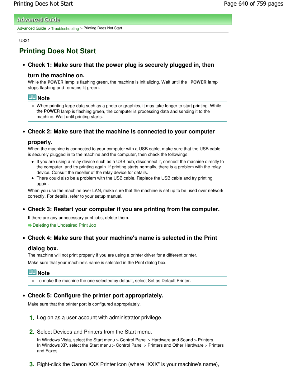 Printing does not start | Canon mp495 User Manual | Page 640 / 759