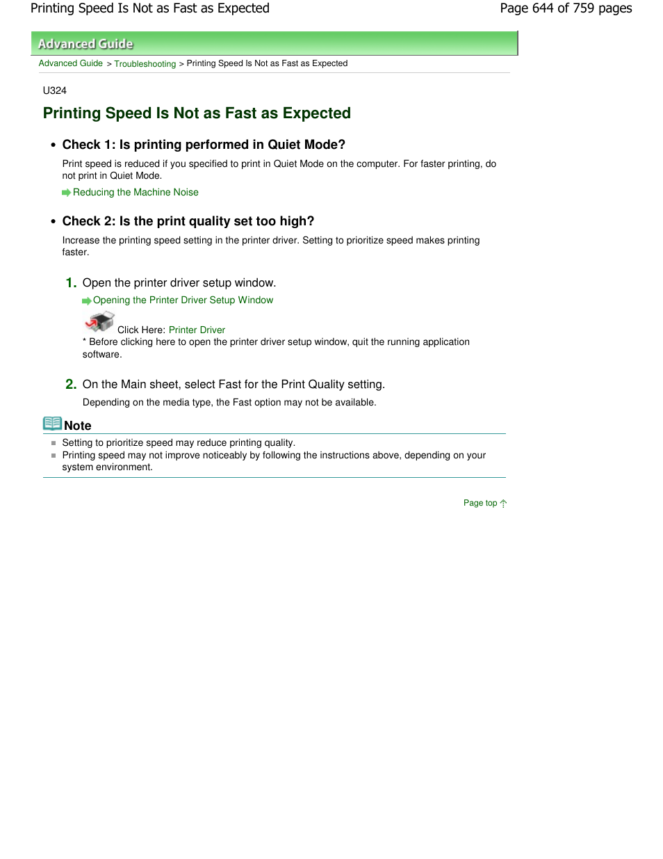 Printing speed is not as fast as expected | Canon mp495 User Manual | Page 644 / 759