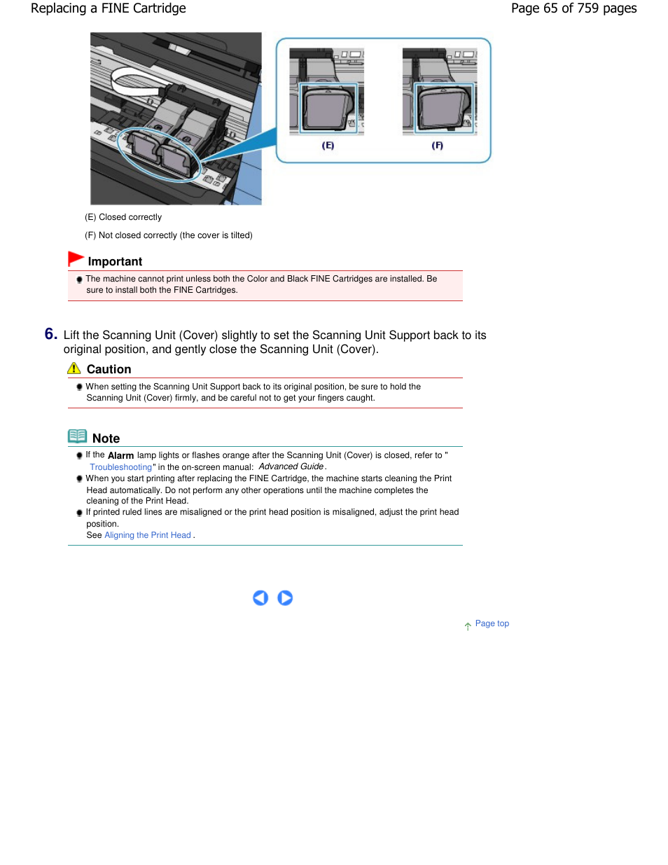 Caution | Canon mp495 User Manual | Page 65 / 759