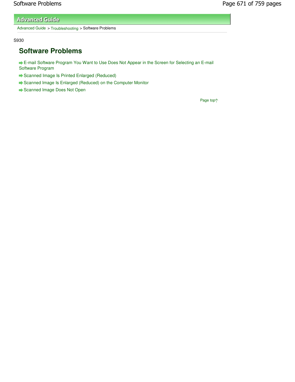 Software problems | Canon mp495 User Manual | Page 671 / 759