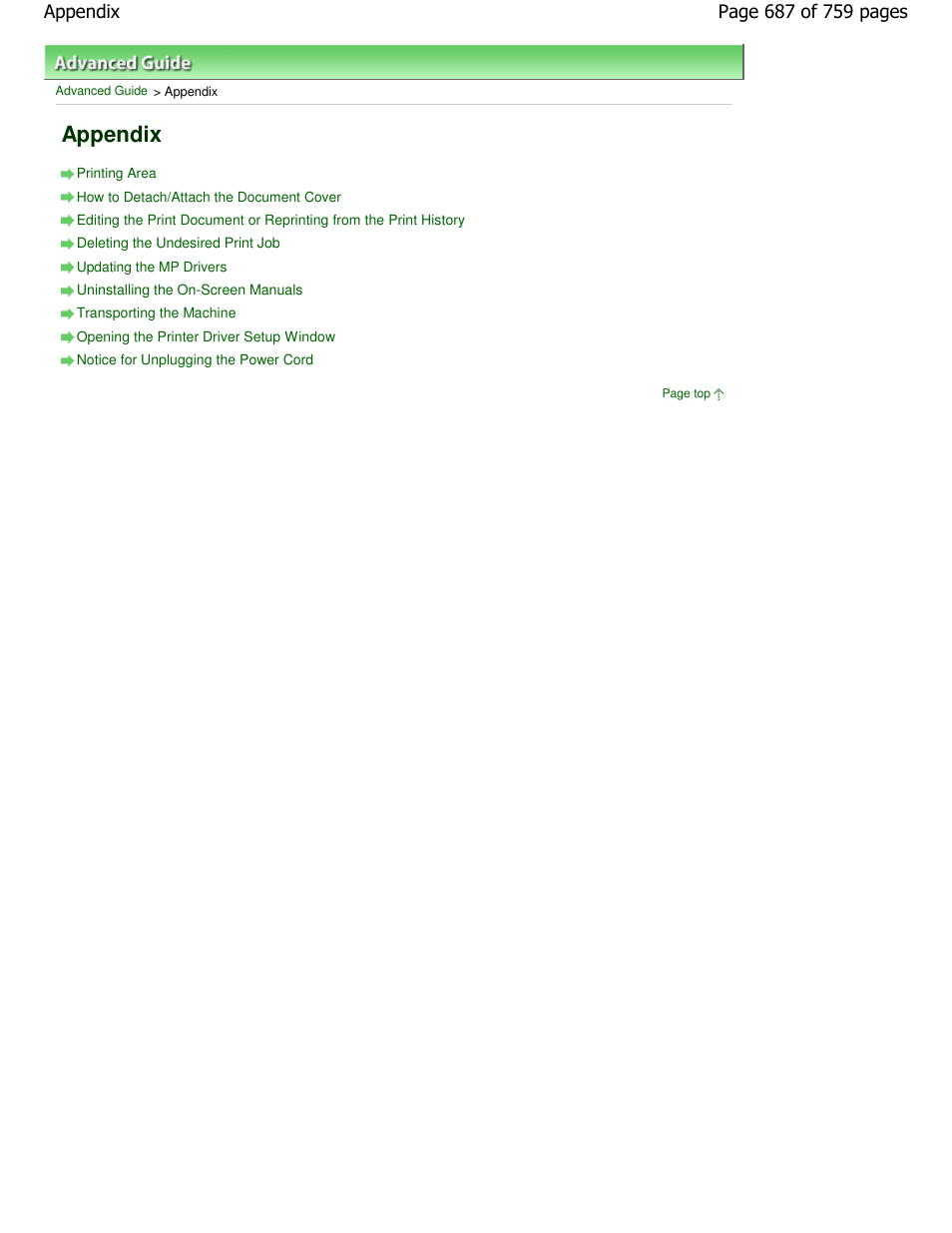 Appendix | Canon mp495 User Manual | Page 687 / 759