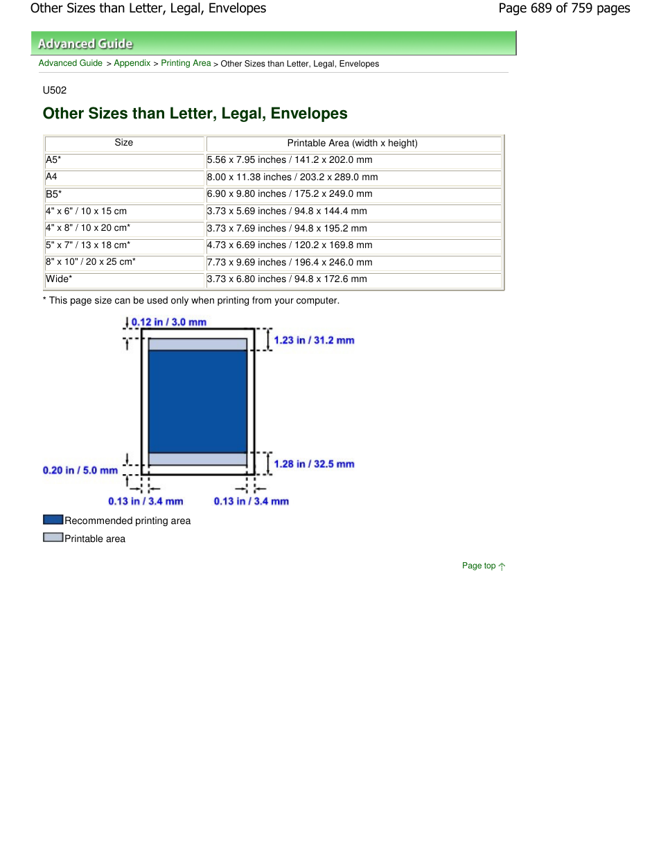 Other sizes than letter, legal, envelopes | Canon mp495 User Manual | Page 689 / 759